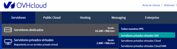 Eligiendo nuestro VPS en OVH